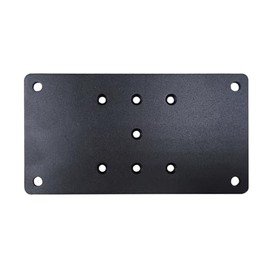 YEWTUTIS 6 PCS 6-1/2" x 3-1/2" Heavy Duty Carbon Steel Black Straight Flat Plate Post Anchor Base for 4x4 Wood Joint Lumber Connector, Repair Tie Corner Brace Fixing for Furniture