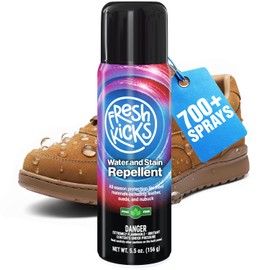 FRESH KICKS Shoe Protector Spray – Shields Against Stains, Water & Dirt – Heavy-Duty Waterproof Spray for Shoes & Boots – Safe for Suede, Leather, Nubuck, Sneakers – Dries Fast, No Discoloration