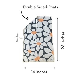 Desert Aqua - Paquete de 2 toallas de cocina || paños de cocina || estampados de diseñador || altamente absorbentes || gancho para colgar (gris)