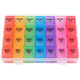 Weekly Pill Organiser, 28 Compartment Pill Box