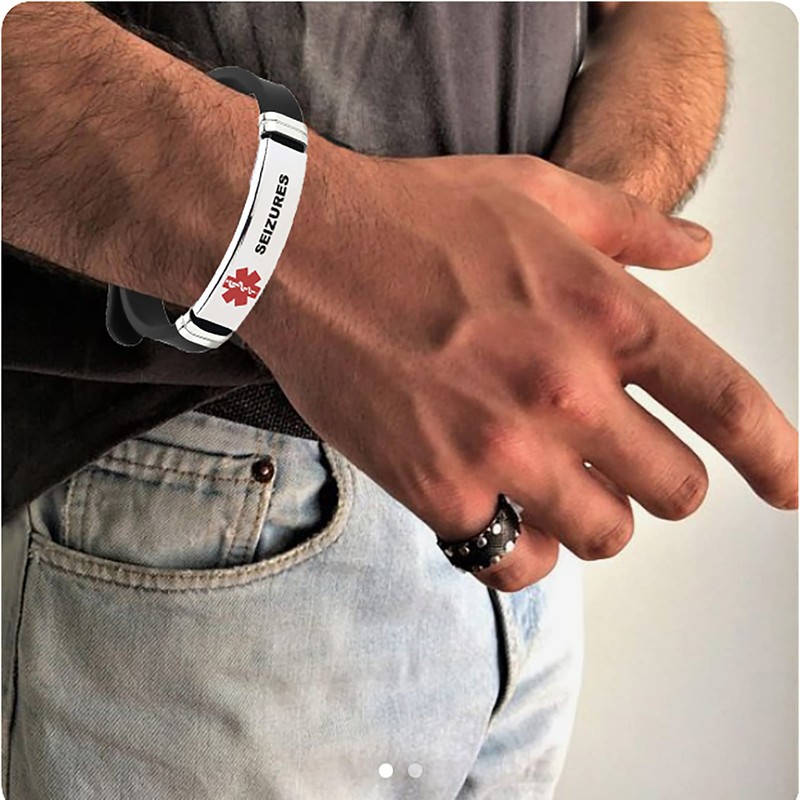 Chili Jewelry Mens Red Medical Alert ID Pacemaker Bracelet Emergency