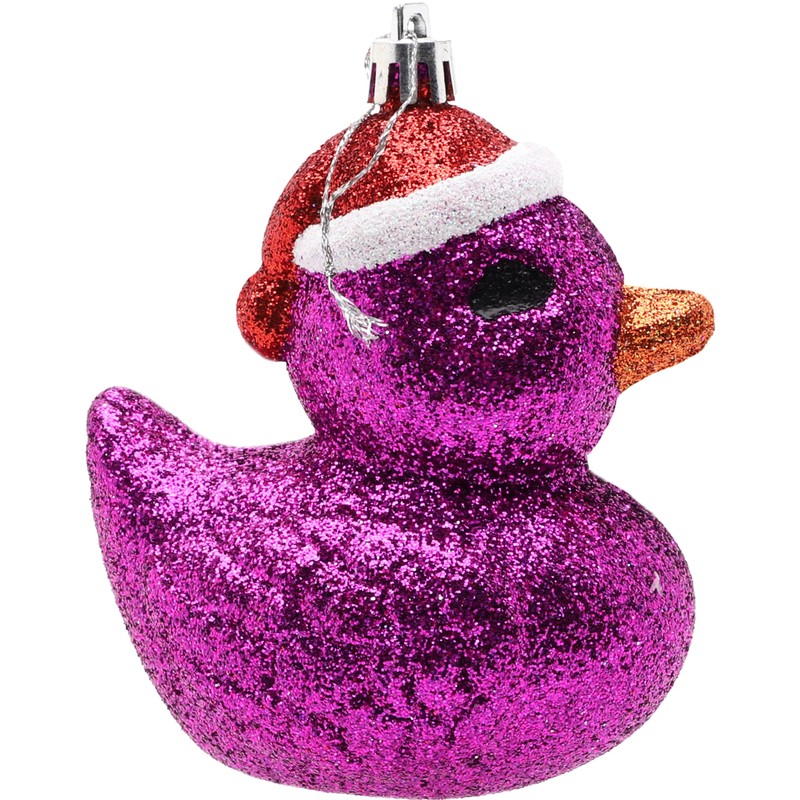 Christmas Concepts® Pack of 2-110mm (4.3") Purple Glittery Festive Duck