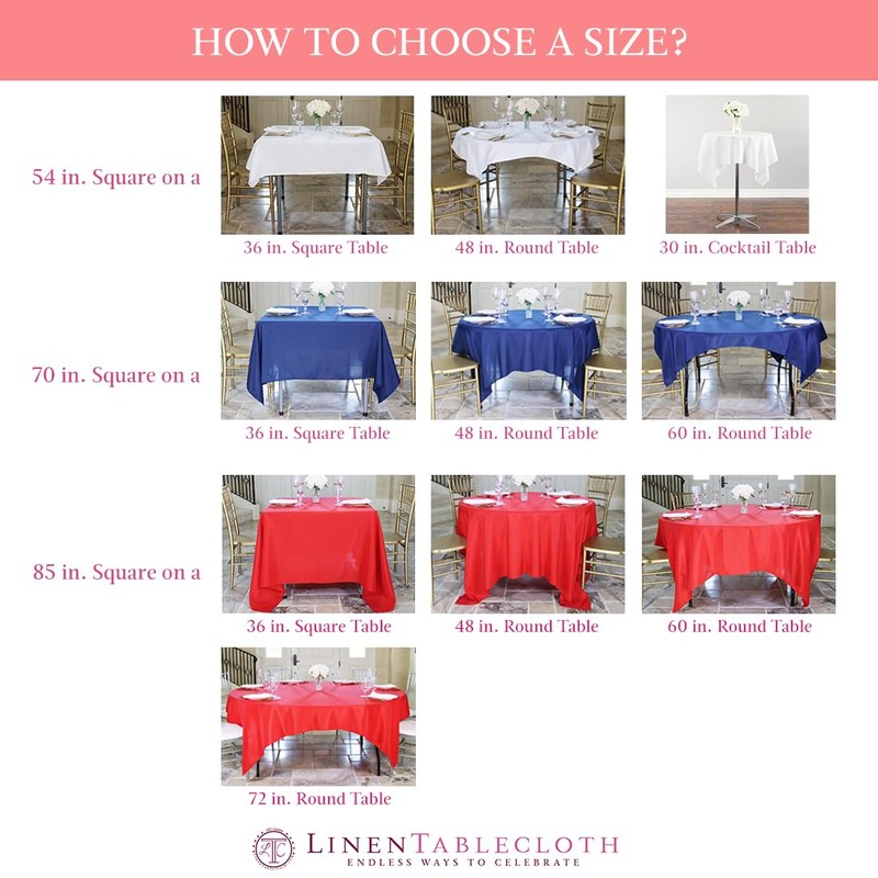 LinenTablecloth 70-Inch Square Polyester Tablecloth Royal Blue