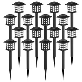 GIGALUMI Solar Outdoor Lights，16 Pack LED Solar Lights Outdoor Waterproof, Solar Walkway Lights Maintain 10 Hours of Lighting for Your Garden, Landscape, Path, Yard, Patio, Driveway
