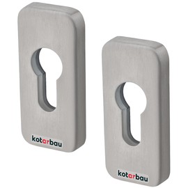 KOTARBAU® Keyhole Cover 74 x 34 mm Stainless Steel Rosette Door Lock Cover Door Cylinder Rosette Protective Rosette Door Rosette Safety Shield Protective Rosettes for Lock Cylinder Lock Rosette Pack