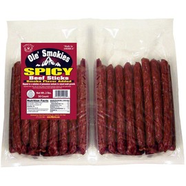 Buffalo Bills 2-lb Spicy 5" Ole' Smokies Saddlebag (50 twist-end beef sticks per saddlebag)