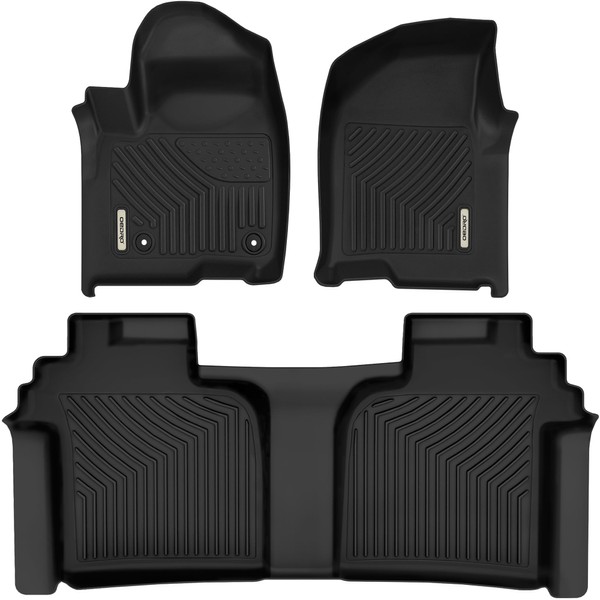 OEDRO Floor Mats Compatible for 2019-2024 Chevrolet Silverado 1500/GMC Sierra 1500 & 2020-2024 Chevy Silverado/GMC Sierra 2500HD/3500HD Crew Cab with Rear Underseat Storage Box, Front Bucket Seating