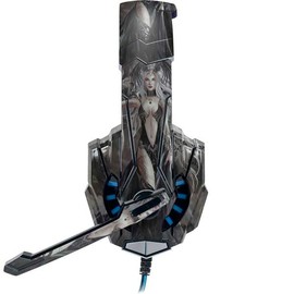 Skinit Decal Skin Compatible with BENGOO G9000 Gaming Headset - Nene Thomas Gothic Princess with Silver Dragon by Nene Thomas Design