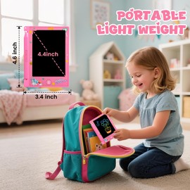 12 Pack 4.4 Inch Mini LCD Writing Tablet for Kids, Erasable and Reusable Toddler Doodle Board, Ideal School or Party Favors Gift for Age 3 Years Old and Above