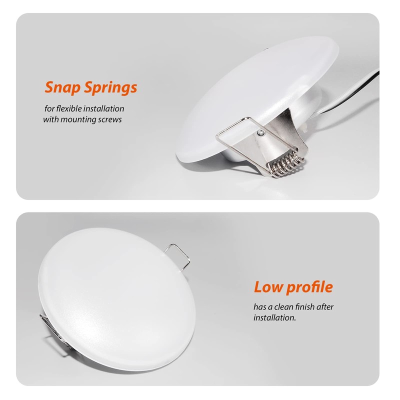 12V Recessed LED Lights-3.5” Ceiling Light with Spring Clips-RV Interior