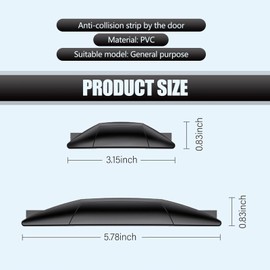 gunroil 4 Pack Car Side Door Decorative Strip with Adhesive, Air Bag Design, Anti-Collision Protector, Universal Automotive Door Edge Decoration Accessories for Truck SUV Car (Black)