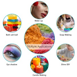 Cosmetic Grade Mica Powder Pigment for Soap Bath Bombs Mineral Make Up Nail Art