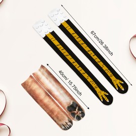 FUIPVGI 2 Pair Chicken Legs Socks Dog Paw Socks, Funny Gifts for Women Men, Cute Animal Printed Animal Paw Socks, Novelty 3D Cartoon Animal Socks for Cosplay Party Accessories (Brown,Black)