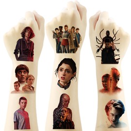 40Pcs Stranger Things 5 Movie Temporary Tattoos for kids,Goodie Bag Stuffers Party Supplies Birthday Decoration Gifts for Girl Boys Home Activity Class Prizes Carnival Christmas Rewards