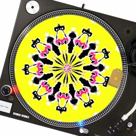 For Technics, For Audio-Technica, For Denon, For Numark, For Pioneer, For Stanton, For Reloop Eye Lashes Turntable Slipmat GLOW BLACKLIGHT 12 inch for DJ Vinyl LP