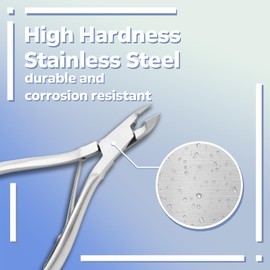 Guowall Cuticle Trimmer with Cuticle Pusher, 2 Pcs Cuticle Remover Tool Set for Fingernails and Toenails