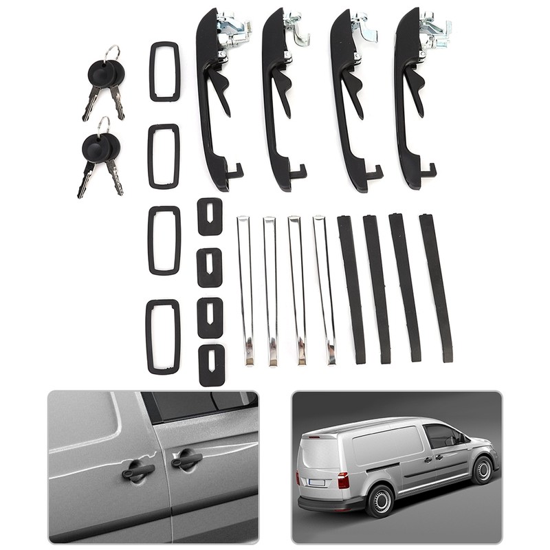 4PCS Car Front Rear Left Right Exterior Door Handle with