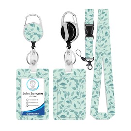 Jisrcha ID Card Holder, ID Card Case with Strap, Ticket Case Children, Lanyard with Card Case, Bus Ticket Case Student, for Women, Teachers, Nurses, Doctor, Student (D)