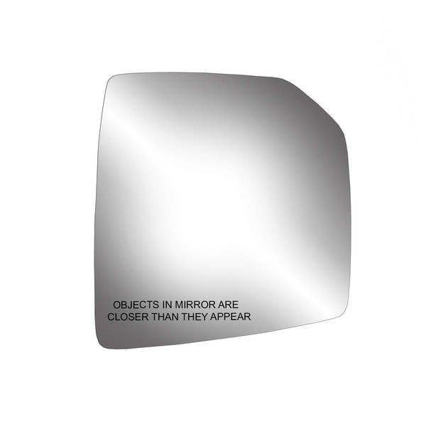 Passenger Side Mirror Glass, Ford F150, single lens, w/o tow