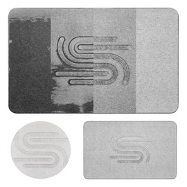 Stone Bath Mat- Non Slip & Quick Dry Bath Mat- Easy To Clean Bath Mat- Diatomaceous Earth Stone Bath Mats for Bathroom- Gray Minimalist with Engraved Design Stone Bathroom Mat by Your Wright Stuff