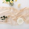 Chuqing Chiffon Table Runner, Decorative Fabric in Natural Beige, Thin