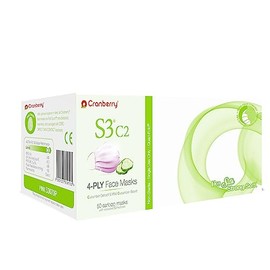 S3070P Cranberry Series S3070 C2 Earloop Face Mask, Pink (Pack of 50)