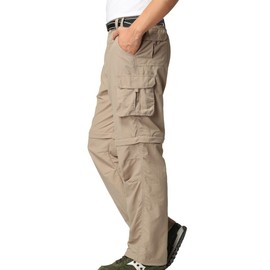 Jessie Kidden Mens Hiking Pants Convertible Quick Dry Lightweight Zip Off Outdoor Fishing Travel Safari Pants (225 Khaki 38)