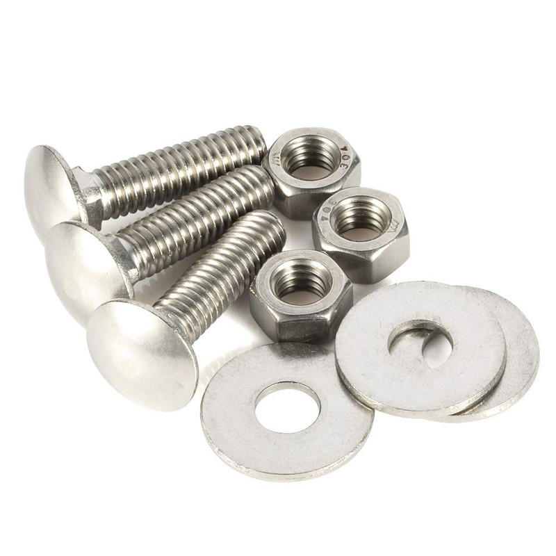 5/16-18 x 1-1/4" Carriage Bolts and Nuts Kit, Round Head