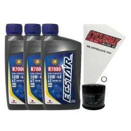 Cyclemax Genuine OEM Semi-Synthetic Oil Change Kit fits 2001-2019 Suzuki VZ-800