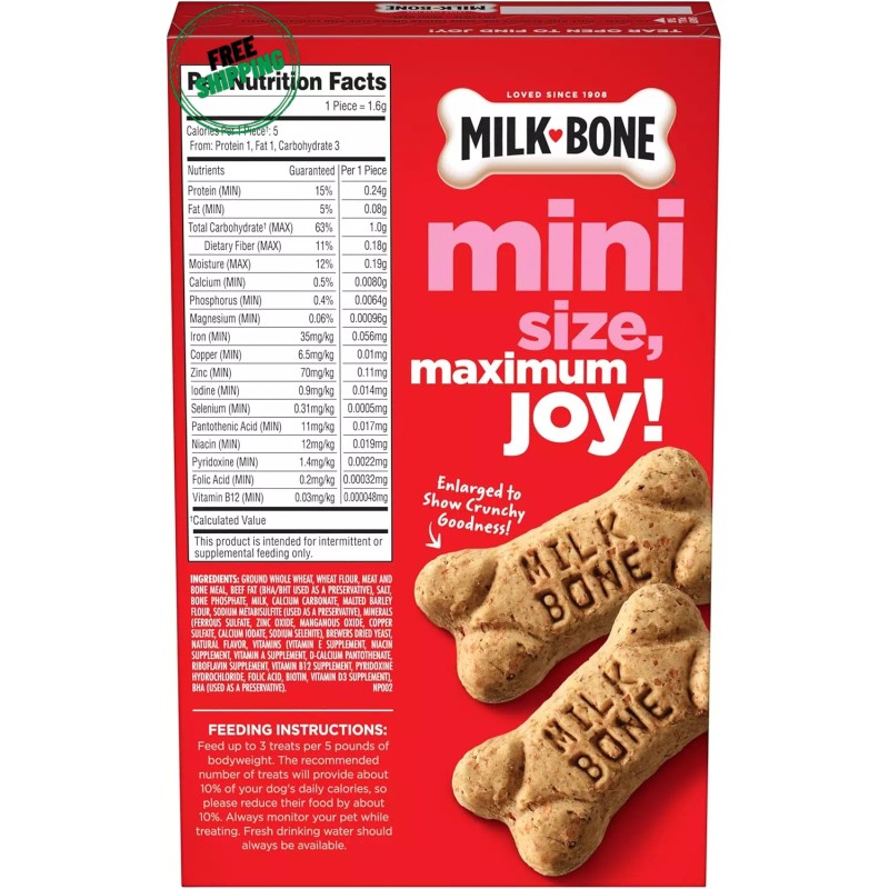 Milk-Bone Mini'S Original Dog Biscuits, 15 Ounce (Pack of 6)