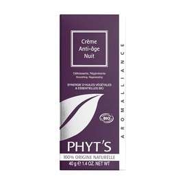 Phyts Crema de noche antienvejecimiento - Hidratante facial con cera de abejas y aceite de avellana - Reduce los signos de fatiga - Crema de noche reg