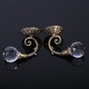 Metal Crystal Curtain Holdback Drapery Tiebacks, Iron with Artificial Crystal