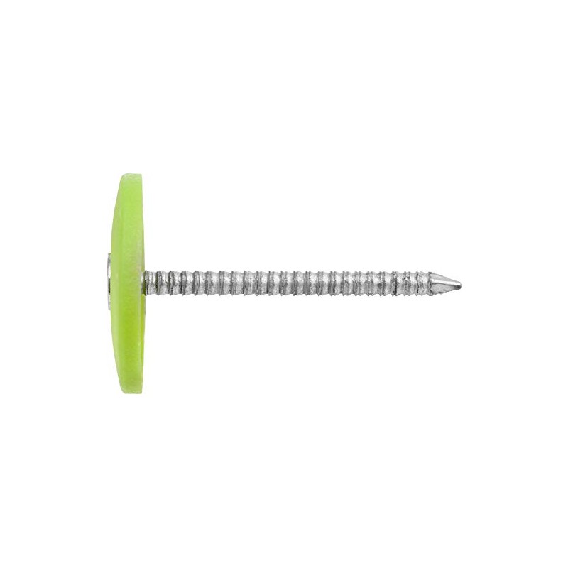 Hillman 461442 Electro-Galvanized Plastic Cap Roofing Nails, #12 x 1-1/4",