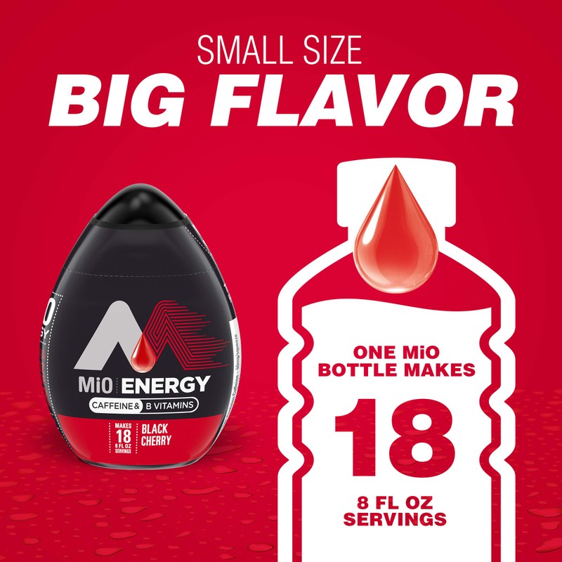 MiO Energy Black Cherry Naturally Flavored Liquid Water Enhancer 12