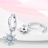 QIKAOLA S925 Silver Earrings for Women Huggie Hoop Earrings Colourful