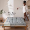 MAXYOYO Grey Triangle Futon Mattress, Padded Japanese Floor Mattress Quilted