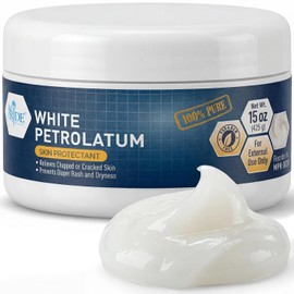 MED PRIDE Pure White Petroleum Jelly – 15 oz Skin Protectant & Moisturizing Ointment for Dry Skin, Cracked Hands & Feet, Chapped Lips, Cuts, Burns, Eczema & Diaper Rash