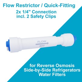 smardy Flow Restrictor 800CC Flow Restrictor for 1/4 Inch (6.35 mm) Water Hose Osmosis Systems Reverse Osmosis Water Filter Fridge Side by Side