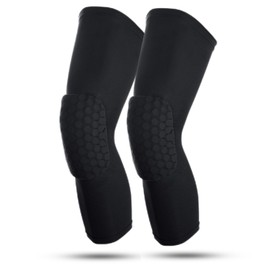 1 Par Rodilleras Deportivas, Rodilleras de Soporte Con Almohadilla EVA Anticolisión, Rodillera Ortopédica para Baloncesto, Voleibol, Futbol, Gym, Recuperación de Ligamentos y Dolor de Rodilla, Negro, L