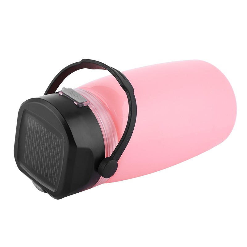 Portable Outdoor Water Bottle USB Solar Charging Camping Light Hiking