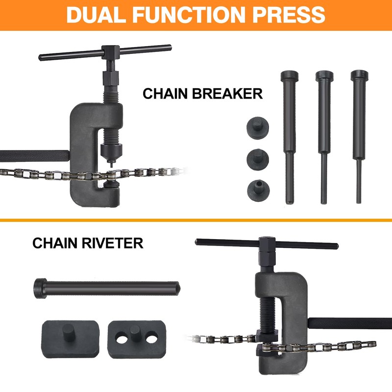 ORIGINTECH Chain Breaker, 13-Piece Chain Cutter Rivet Tool Set Riveting