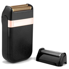 SHVE SHENDY VENDY Maquina Afeitadora Recortadora Electrica para Hombre, Afeitadora de Barba Recargable de Doble Navaja Ergonomico de Precisión Multifuncional Moldeadora Profesional Color Negro