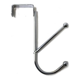 fiXte® Over The Door Hook Hanger 2 U Shape for Hanging Towels, Clothes, Bags, Hats,Ties for Home, Office (Pack of 1)