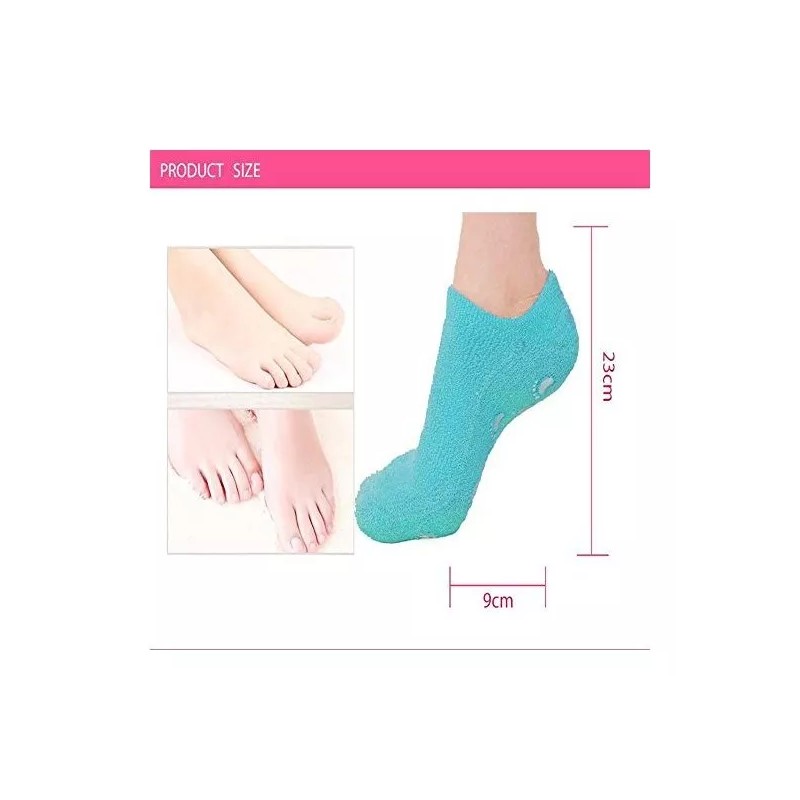 - Pinkiou Spa Gel Calcetines Para Suavizar Pies Agrietados Hid