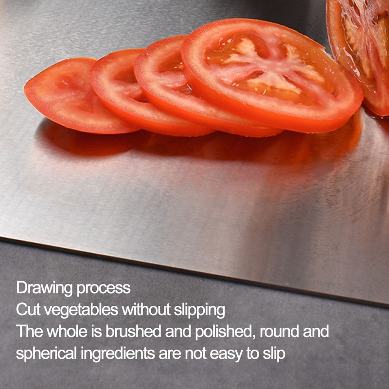 Cutting Board Multifunctional Double‑sided Stainless Steel Chopping Board for Kitchen