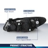 PIT66 Headlights Assembly Pair w/o Bulbs Compatible with Hyundai Elantra