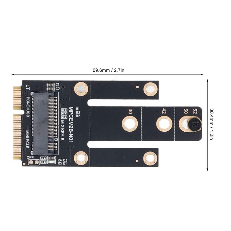 ciciglow Tiny PCIe to M.2 NGFF Adapter with SIM Card