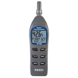 REED Instruments 8706 Digital Psychrometer/Thermo-Hygrometer, (Wet Bulb, Dew Point, Temperature, Humidity)