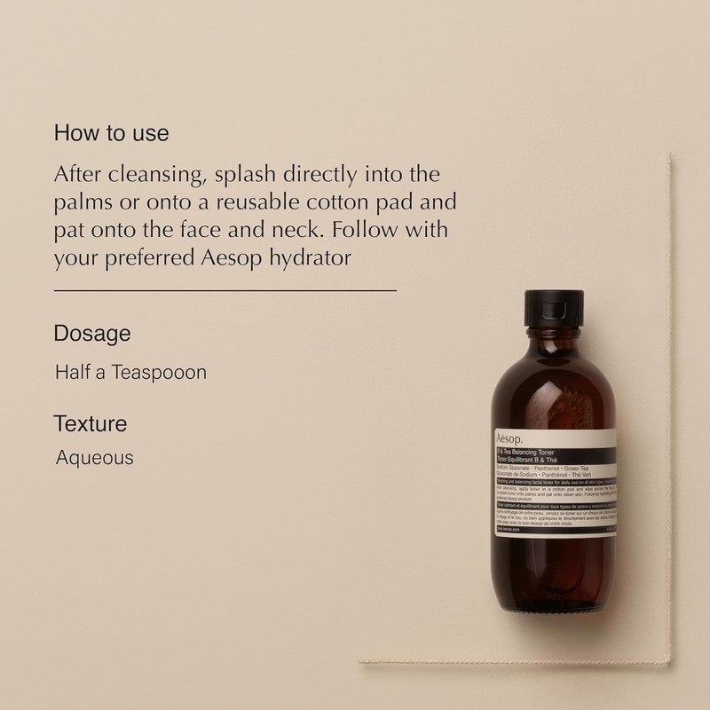 Aesop B & Tea Balancing Toner with B5 |Pore ​​Balancing