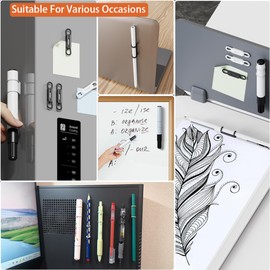 Freewindo 12 Pack Magnetic Pencil Holder Silicone Magnetic Pen Holder for Refrigerator, Magnetic Dry Erase Marker Holder for Whiteboard, Desk, Clipboard, Locker Accessories (4green+4pink+4red)